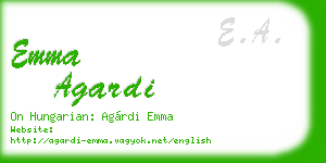emma agardi business card